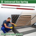 thumbnail image 2 of Unique Bargains 600mm Gas Struts 1250N Gas Springs Red Carbon Steel 2 Pcs RV Car Toolbox Lid Storage Box Cover Cabinet Door Cover, 2 of 7