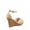 30-Nude, variant on Seal Women's Fashion Ankle Buckle Strap Wedge Heel Platform Sandal Shoes