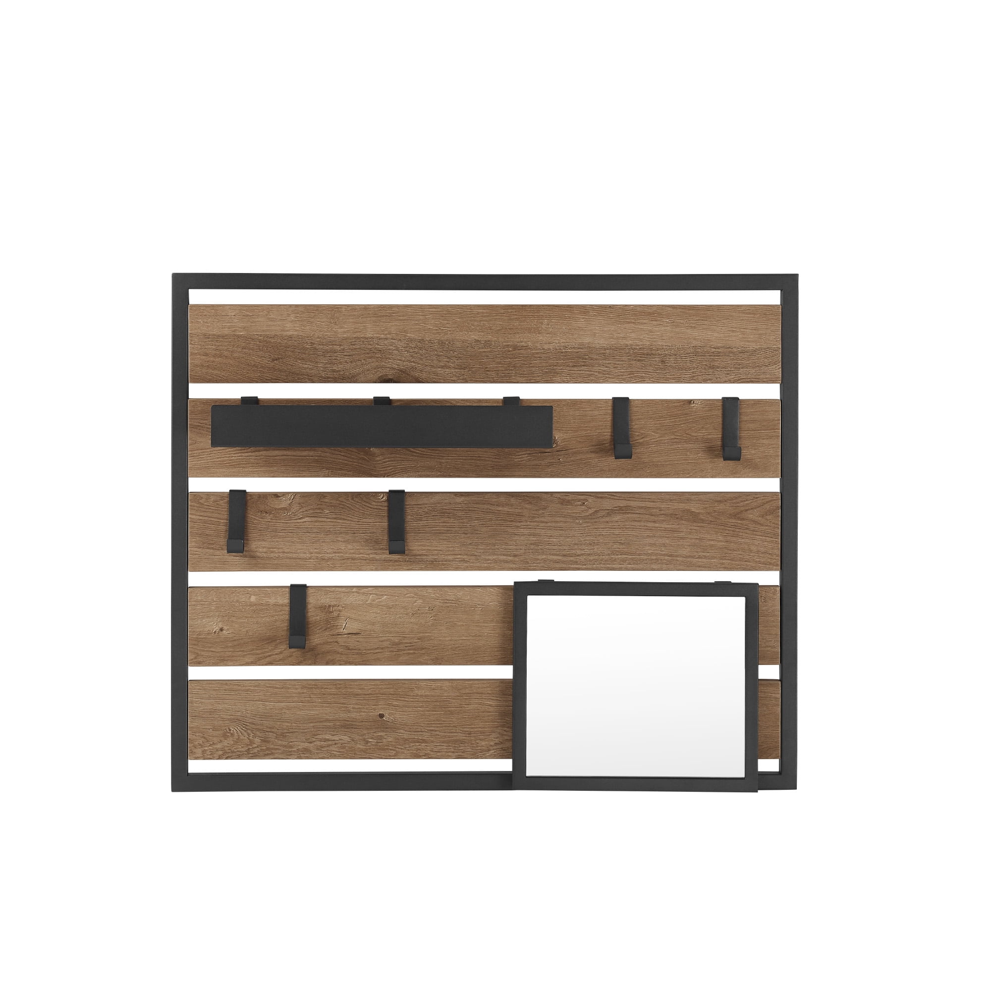 Walker Edison 25” Urban Industrial Slatted Wall Organizer, Knotty Driftwood
