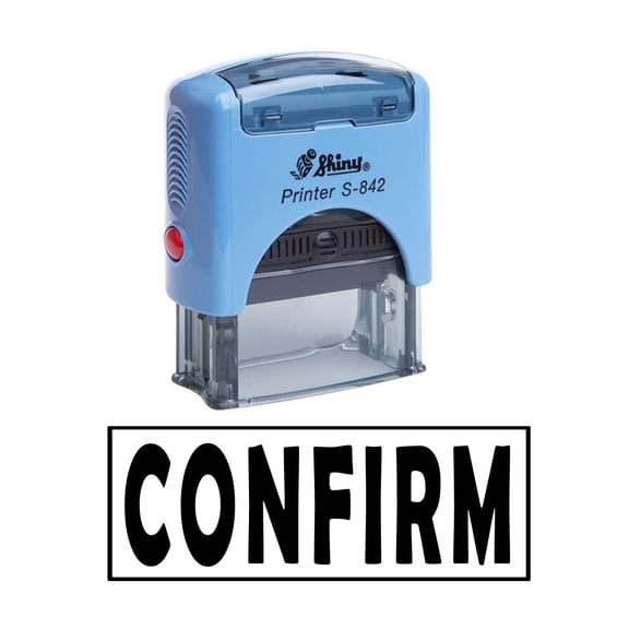 CONFIRM Self Inking Rubber Stamp Office Stationary Custom Shiny Stamp