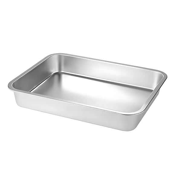 ZHZFKQ Stainless Steel Cat Litter Box, Small Metal Pan for Kittens and Small Cats, Odor Resistant and Hygienic, Easy to Clean Indoor Pet Toilet, 12.6 x 8.7 x 2.8 Inches