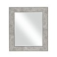 thumbnail image 1 of Benzara BM205993 Polystyrene Wall Mirror with Hammered Ripple Design, Distressed Silver, 1 of 2
