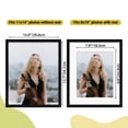 thumbnail image 3 of 11x14 Black Plastic Frame with Plastic Cover, Display Pictures 8x10 with Mat or 11x14 Without Mat, 1 Pack 11 by 14 Frame for Wall Hanging and Table, 3 of 7
