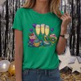 thumbnail image 4 of HCNTES Mardi Gras Shirt for Women Mardi Gras Outfit Carnival Tshirt Fat Tuesday Party Tee New Orleans Party Short Sleeve(Size:M), 4 of 9