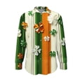 thumbnail image 5 of TaTaai Ladies St. Patrick's Day Printed Long Sleeve Shirt Fashion Round Neck Casual Blouse Lightweight Soft Polyester Top for Daily Party Office Vacation All Seasons Wear Gift, 5 of 5
