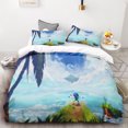 thumbnail image 3 of Juego de edredón de 3 piezas con estampado digital 3D de Sonic, suave, textil para el hogar, 100 % poliéster, tamaño king, decoración para dormitorio, regalo para adolescentes, 3 of 5
