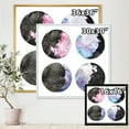 thumbnail image 4 of Designart 'Moon Phases With Sky and Stars' Bohemian & Eclectic Framed Canvas Wall Art Print, 4 of 5