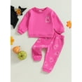 thumbnail image 3 of Toddler Boy Girl Halloween Outfit 6M 12M 18M 24M 2Y 3Y 4Y Ghost Long Sleeve Sweatshirt Top Long Pants Baby Halloween Clothes, 3 of 10