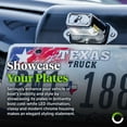 thumbnail image 2 of Surface-Mount LED Trailer License Plate Lights [DOT/SAE Certified] [IP67 Waterproof Rated] [Ultra-Durable] License Tags for Trailers, RVs, Trucks & Boats - Chrome Housing, 2 of 7