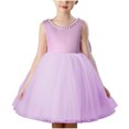 thumbnail image 1 of Bwiyojiz Robe Formelle pour Enfants Tailles 100-150 Sans Manches en Mousseline Princesse, Violet, 1 of 4