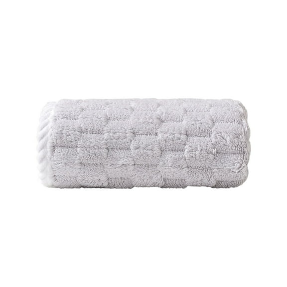 Cinvoph Hand Towels Plaid Absorbent Soft Decorative Towel for Bathroom 14 x 30 inch, Gray