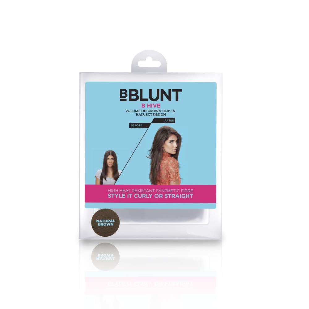 BBlunt B Hive Volume on Crown Clip on Hair Extension, Natural Brown -  