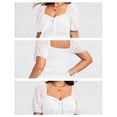 thumbnail image 4 of Vestido Pinup Fashion blanco con puntos suizos de poliéster, talla grande, 4 of 6