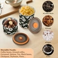 thumbnail image 6 of White Anemone Flower Airtight Coffee Bean Canister 17oz Food Storage Containers with Lids For Gournd, Tea, Sugar, Flour, Rice, Cereal, Candy Cookie Jar, 6 of 8