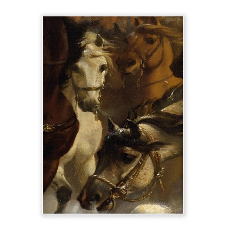 500-Piece Wood Puzzle, Vintage Three Horses Oil Art 20.5x15in Vintage Three Horses Oil Art, High-Difficulty, Meditative Stress Relief, Equestrian Wall Decor, Eco Wood, Gift