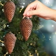 thumbnail image 6 of Gumesh Textured Pinecone Ornament Set - Realistic Shatterproof Plastic Christmas Tree Decor, Nature-Inspired Hanging Pendants, 6 of 6