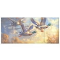 thumbnail image 2 of Ducks Flying in Sky Acrylic Pencil Pen Holder Cup 4 Compartments Desktop Organiser 7.87"x2.78"x3.54", 2 of 7