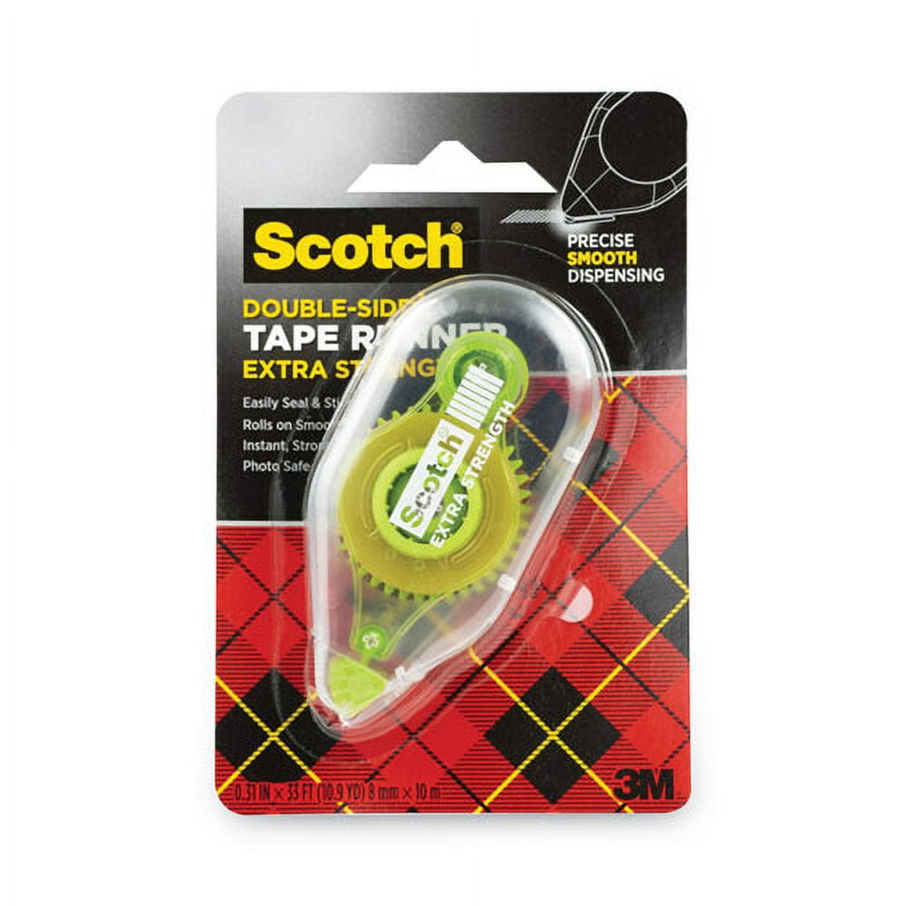 Extra-Strength Tape Runner, 0.31" X 33 Ft, Dries Clear | Bundle of 2 Each