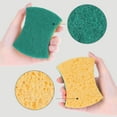 thumbnail image 2 of Unique Bargains Non-Scratch Scrub Sponges Cleaning Sponges for Kitchen Dishes Green 6 Pcs, 2 of 6