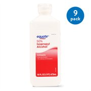 (9 pack) (9 Pack) Equate 50% Isopropyl Alcohol, 16 Oz