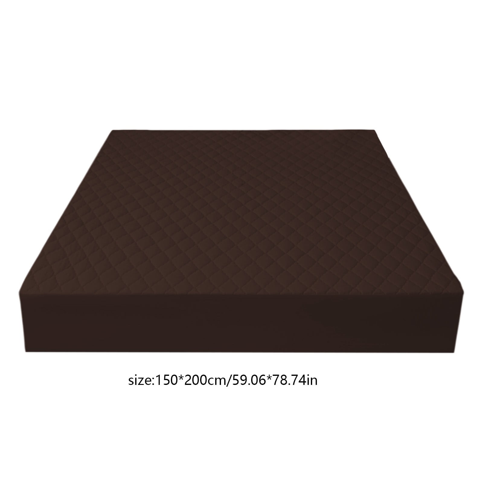 Waterproof Mattress Protector, Queen Size (Fits 60"x80" / 150x200cm), Fitted Sheet Style, Non-Slip & Soft Fiber Mattress Pad Cover, Machine Washable Bedding Protection ( Coffee )