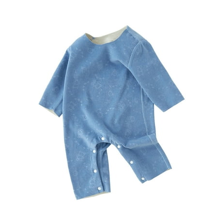 

Baby Girl Boy Long Sleeve Warm Romper Cartoon Print Jumpsuit Autumn Winter Sleepwear Pajamas Outfits Clothes Baby Pack