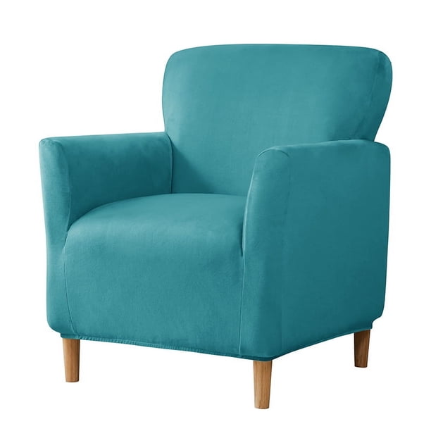 Xiao Hua Fundas para sillones con brazos para sala de estar, protector de muebles, oficina, recepción, azul y verde