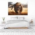 thumbnail image 4 of Mudket Framed Leopard Canvas Wall Art, Blue Eyed Cheetah Wall Decor for Living Room Bedroom, Trendy Jungle Animal Print Wall Art, Ready to Hang - 12"L x 8"W, 4 of 10