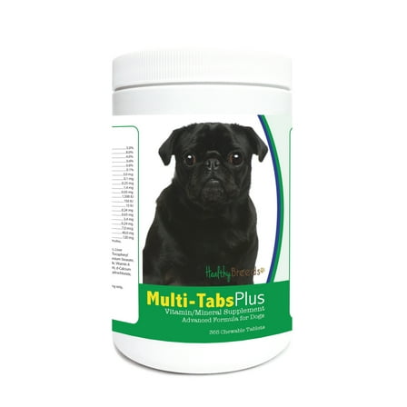 Healthy Breeds Dog Multi-Tab Vitamin and Mineral Supplement for Pug, 365 Chews