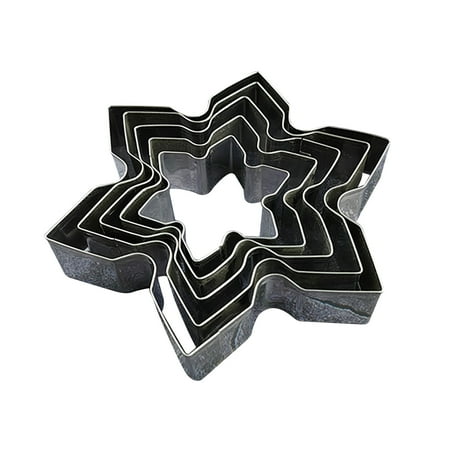 

Christmas Cookie Molds Cake Baking DIY Tool Set Christmas Stainless Steel Molds 5Piece Set Biscuit Moulds Blibunala