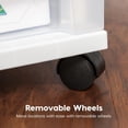 thumbnail image 3 of IRIS USA Chariot de Rangement à Tiroirs en Plastique, avec Roues et Roulettes, 10 Tiroirs, pour Fournitures d'Art et d'Artisanat en Classe Commode Garde-Robe Salle de Bain Buanderie, Blanc/transparent, 3 of 8
