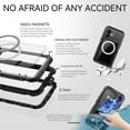 thumbnail image 4 of Étui Étanche iPhone 16 6,1 Pouces Compatible avec MagSafe, Étui Magnétique Étanche en Métal pour IP68, Protection d'Écran Intégrée, Étui Antichoc de Qualité Militaire, 4 of 7