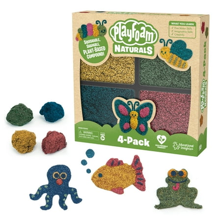 UPC: 0086002022707 | Educational Insights Plant-Based Playfoam Naturals 4-Pack Sensory & Fidget Toy in 4 Colors Ages 3+