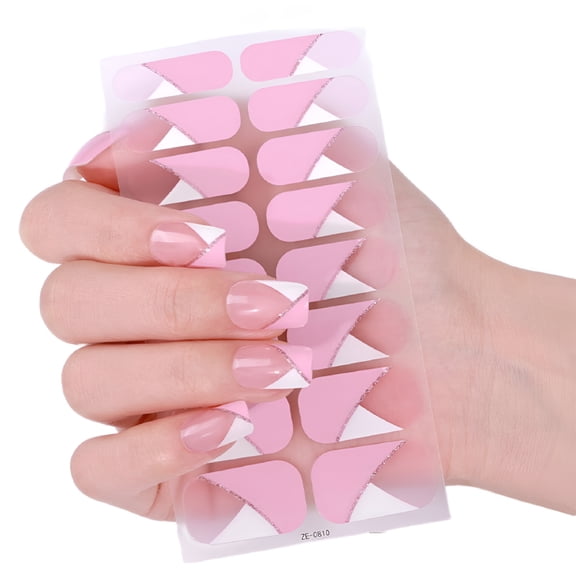 RAGUPEL French Tip Nails Polish Sticker Gels Nail Sticker Waterproof Nails Polish Wraps