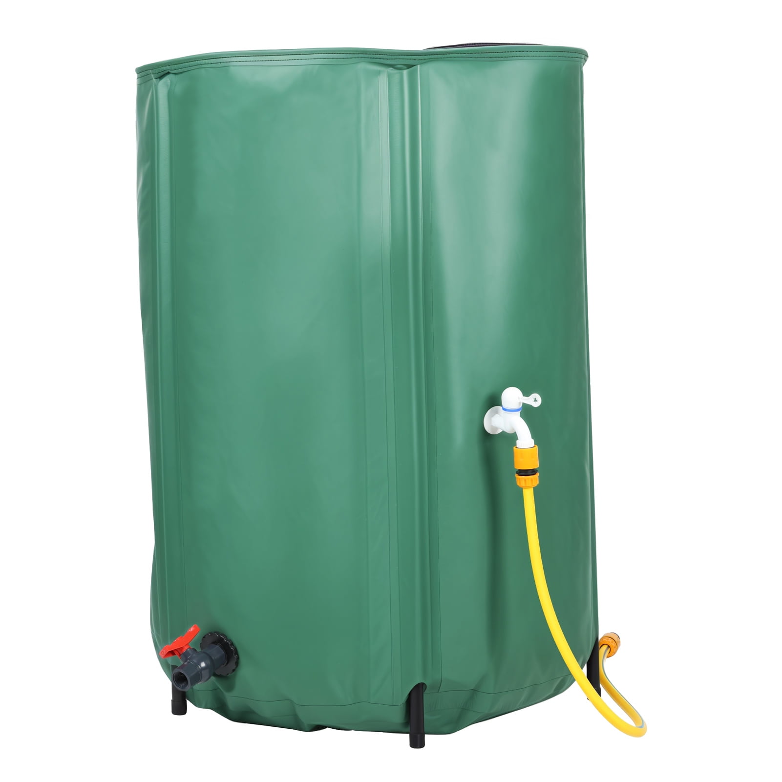 TidBay 53/100 Gallon Rain Barrel Water Collection System, Collapsible Portable Water Storage Tank, Rainwater Collector with Filter, Faucet with Switch