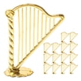 thumbnail image 1 of 15pcs Miniature Harp Instrument Christmas Tree Ornament Mini Harp Model Pendant for Xmas Music Party Home Decor Musical Instrument Ornaments, 1 of 8