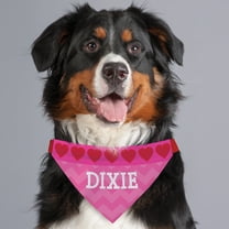 Red Hearts Personalized Dog Bandana Collar Cover