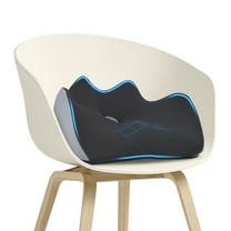 TeqHome Comfort Soft Memory Foam Seat Chair Cushion for Sciatica  Non-Slip Chair Pad Ergonomic Seat Cushion for Long Sitting Hours on Office Car (Grey)