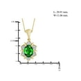 thumbnail image 4 of JewelersClub Silver Necklaces for Women –Silver Necklace for Women 14K Gold Plated Silver – Chrome Diopside Necklace Centerpiece, White Diamond Accents – Hypoallergenic Pendant, 4 of 4