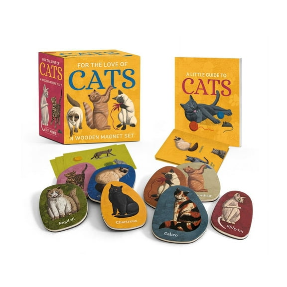 Rp Minis For the Love of Cats: A Wooden Magnet Set, (Paperback)