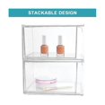 thumbnail image 2 of Paquete de 2 cajones de almacenamiento organizadores apilables, Organizador de baño acrílico, Caja de almacenamiento de plástico transparente, 2 of 5