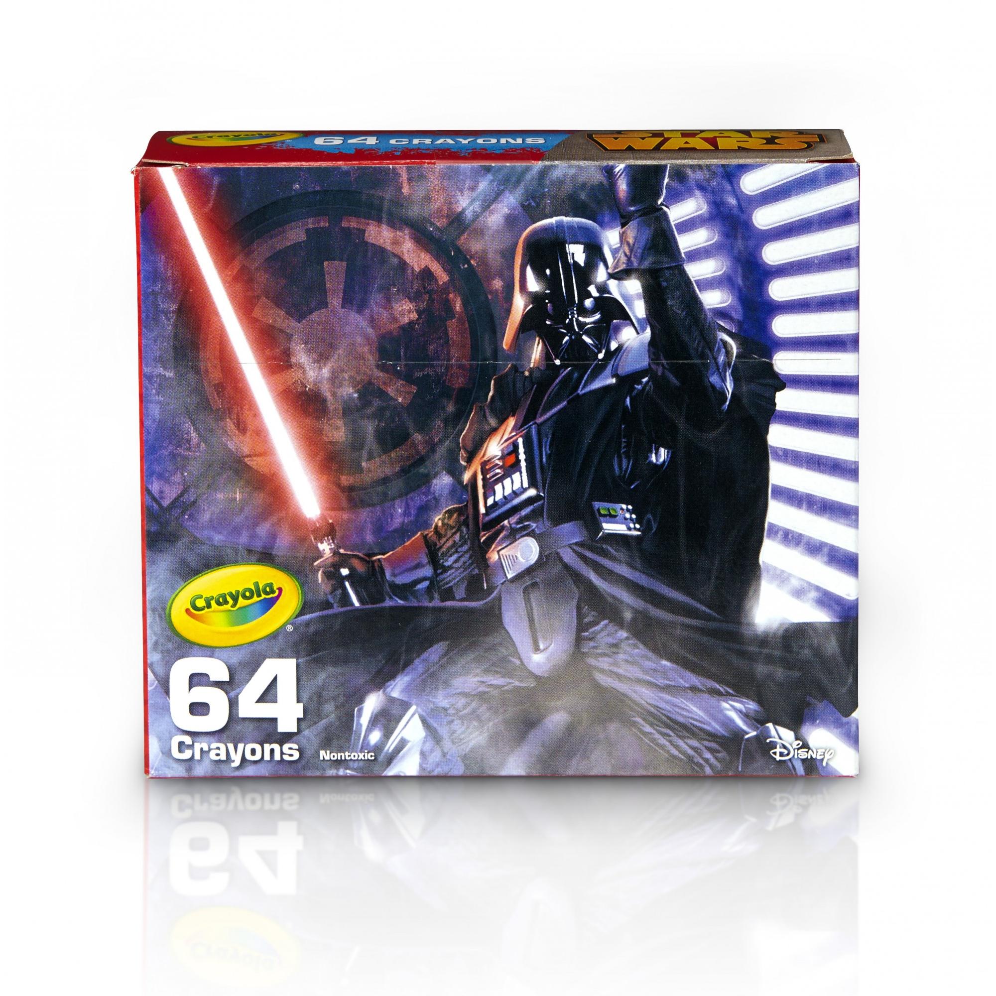 Crayola Star Wars 64 Count Limited Edition Crayons Collectible Crayon Tin, Darth Vader Gift