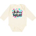 thumbnail image 3 of Inktastic Sister Squad Hearts Girls Long Sleeve Baby Bodysuit, 3 of 5