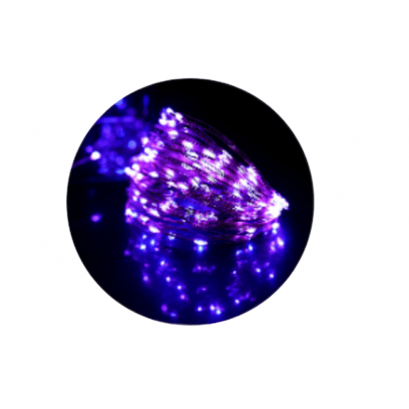 Outdoor Solar Light String, Led Solar Energy Sprite Lamp Waterproof Decorative Copper Wire Lamp (8 Function 40m 400 Lamp) Purple