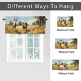thumbnail image 6 of Deer Curtain Valances for Kitchen Western Country Farm Wildlife Hunting Nature Forest Elk Window Valance for Living Room Bedroom, Kitchen Valance Rod Pocket Window Decor Curtain 54 by 18 in, 1 Panel, 6 of 6