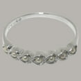 thumbnail image 6 of LBG British Made 9k White Gold Cultured Pearl Womens Eternity Ring - 33 size options - Size 5, 6 of 9