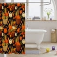 thumbnail image 3 of Manfei Classic Halloween Pumpkin Lantern Shower Curtain 72Wx84L,Gothic Witch Print Bathroom Shower Curtain, 3 of 5