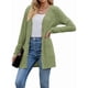 thumbnail image 2 of Cárdigan de Otoño para Mujer, de Punto Suave, de Larga, Abierto Al Frente y con Bolsillos. Verde XXL, 2 of 8