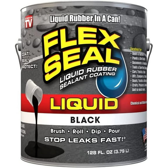 Flex Seal Liquid Rubber in a Can, 1-gal, Black