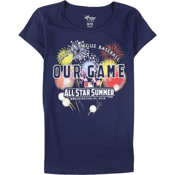 G-III Sports - Camiseta gráfica para mujer MLB All-Star Summer 2018, azul, extragrande